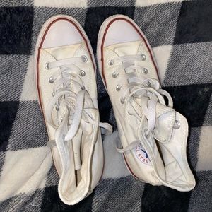 Gently worn White All Star High Top Converse Sneakers